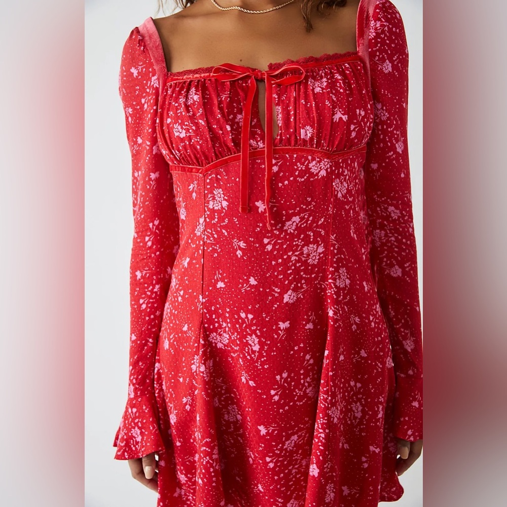 Free People Tess Bell Sleeve Mini Dress - Picture 4 of 7